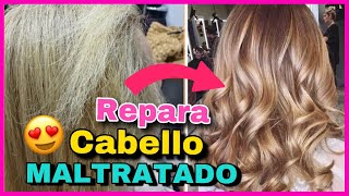 COMO REPARAR CABELLO DAÑADO CON ESTA MASCARILLA CASERA  NatyGloss [upl. by Suilenrac]