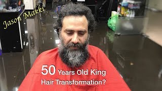 Hair Transformation for 50 Years Old King  Short Hair  Men Hair Style 2018 23 [upl. by Haldane]