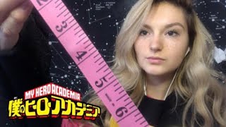 Measuring You ASMR  B Measures You For Your Hero Costume MHABNHA  Whispering [upl. by Isiad]