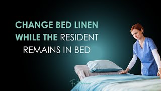 Change bed linen while the resident remains in bed  Prometric guidelines [upl. by Bj]