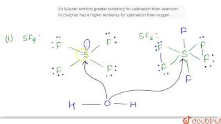 Give reasons for the following observations  Why SF4 undergoes hydrolysis but not SF6 [upl. by Berardo]