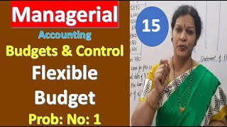 15 Budgets amp Budgetary Control  Flexible Budget  Prob No 1 from Managerial Accounting [upl. by Turpin548]