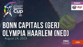 27 Womens Softball European Premier Cup Bonn Capitals GER VS Olympia Haarlem NED [upl. by Him]