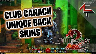 Club Canach  Guild Wars 2  How to get Canach coins and unique EOD back skins [upl. by Meeharb701]