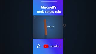 Maxwells cork screw rule  Physics  3d Animation Studious  youtubeshorts Physics shorts [upl. by Karalynn]