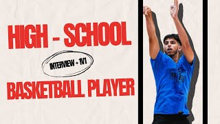 INTERVIEWING HS BASKETBALL PLAYER I CHALLENGED HIM TO A 1V1 [upl. by Liam684]