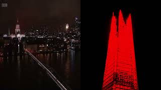 London New Years Eve Light Shows 20212022 The Shard Countdowns CCBTOGETHER2000 [upl. by Harle]