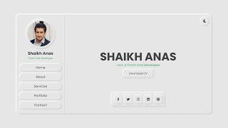 Complete Responsive Neumorphism Personal Portfolio Website Design Using HTML  CSS  JavaScript [upl. by Htez]