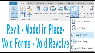 Revit  Model in Place  Void Forms 3 VOID REVOLVE [upl. by Anabahs948]