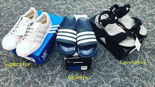 Unboxing  Adidas I Superstar IIAdilette Cloudfoam III Cyprex Ultra 2 [upl. by Barabas99]