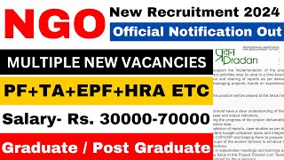 NGO BIG VACANCY 2024  SALARY 70000  FRESHERS ELIGIBLE  NGO JOBS 2024  ONLINE INTERVIEW [upl. by Arber755]