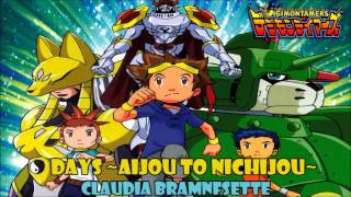 Days Aijou to Nichijou Digimon Tamers ending 2 cover latino by Claudia Bramnfsette [upl. by Inimod]