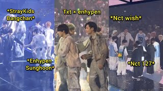 StrayKidsTXT EnhypenNCT Wish NCT127 NewjeansYoungji Zb1 More Interactions At SBS 2024 [upl. by Renckens72]