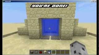 Minecraft Redstone Tutorial Hidden Water Door  baseballboy4210 [upl. by Richey973]