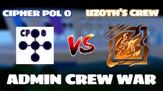 Cipher Pol 0 vs Dragon Talon Academy ADMIN UZOTHS CREW  Blox Fruits Crew War [upl. by Cuda]