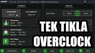 AMD Ryzen Master ile Tek Tıkla Overclock [upl. by Nosbig]