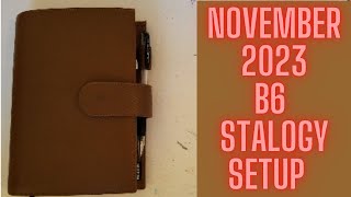 November 2023 Set Up Plan With Me in My B6 Stalogy Planner [upl. by Fleisher64]