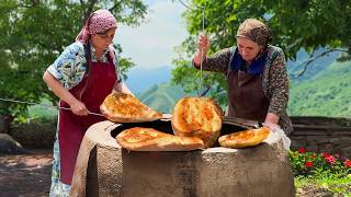 Life of Azerbaijani Hermit Family Baking Flatbreads and Pride of Oriental Desserts [upl. by Llekim621]