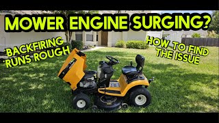 Engine surging backfiring running rough How to find the issue [upl. by Aihtekal]