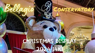 Bellagio Conservatory Christmas Display Las Vegas 2024 4K Video [upl. by Jez]