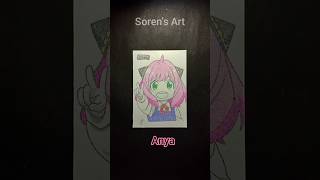 Letter quotAquot 🥜 Anime drawing  Sorens Art anya anyaforger spyxfamily anime drawing sjram [upl. by Jonna]