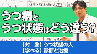 うつ病とうつ状態（適応障害）の違い、治療の違いについて 早稲田メンタルクリニック 精神科医 益田裕介 [upl. by Mittel]