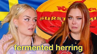 LETS TRY SURSTRÖMMING🐠 Swedish Delicacy Taste Test [upl. by Efeek]