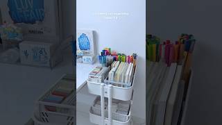 part 2 of my stationery cart organizing stationery stationeryhaul asmr desksetup aesthetic [upl. by Scheld917]