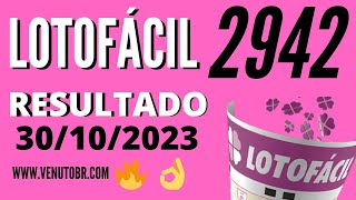 🍀 Resultado Lotofácil 2942 [upl. by Paul238]