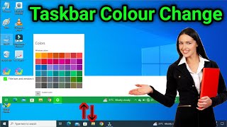 Laptop me Taskbar ka Color Kaise Change Kare  How to Change Taskbar color in windows 10 [upl. by Olga]