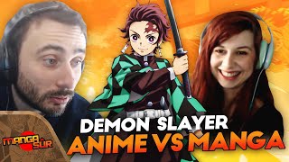 Demon Slayer  le manga vs lanime 🔥  Manga Sûr à la maison [upl. by Ojyllek]