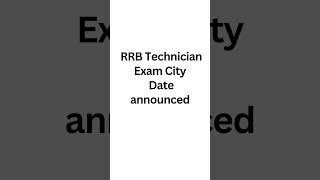 RRB Technician Admit Card 2024 [upl. by Hamrnand450]