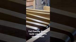 Floating shelves in 20 seconds DIY woodworking [upl. by Esetal]