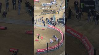 What a crazy race at Paris Supercross 2024🔥 foryou motocross dirtbike mx [upl. by Malcom]