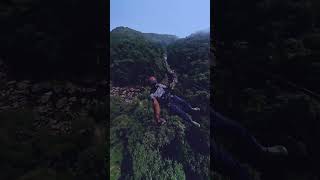 Zipline in krang Suri waterfall  Meghalaya  must adventure  zipline [upl. by Sula]