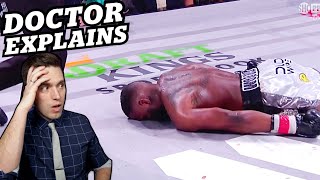 Jake Paul MASSIVE KNOCKOUT of Tyron Woodley  Doctor Explains [upl. by Htehpaj]