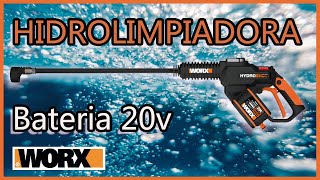 REVIEW Hidrolimpiadora a presión Hydro Shot WORX  Portable Cordless Water Power Cleaner [upl. by Covell]