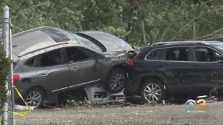 Twister Destroys Car Dealership In Trevose Bucks County [upl. by Carmelle351]