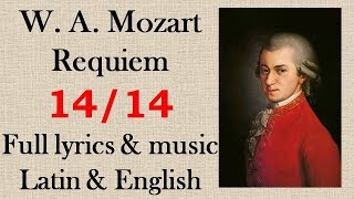 1414 Mozart  Requiem  VIII COMMUNIO Lux aeterna Full Latin amp English lyrics [upl. by Dwain]