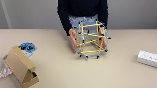 12 Dowel Hexahedron Tensegrity Structure by TensoLogic [upl. by Zapot]