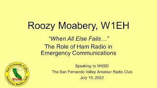 Roozy Moabery on EmComm [upl. by Kumagai]