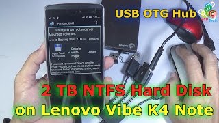 OTG Devices on Lenvo Vibe K4 Note OTG amp USB HUB [upl. by Eiruam178]