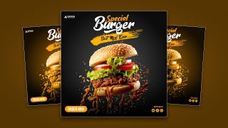 Burger Poster Design Affinity Designer Tutorial [upl. by Revlys]