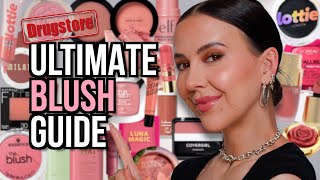 I Bought EVERY BLUSH at the DRUGSTORE amp TESTED Them Back to Back [upl. by Akenna]