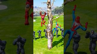 GTA V SPIDERMAN amp IRON MAN SAVE HULK FROM VENOM BROTHERS shorts gta5 [upl. by Gustafson512]