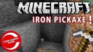 HOW TO MAKE IRON PICKAXE MINECRAFT [upl. by Nairdad734]