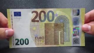 Banconota 200 Euro Serie Europa BCE EU New 2019 [upl. by Wolbrom398]