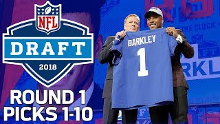 Picks 110 Trades QB Surprises amp MORE Round 1  2018 NFL Draft [upl. by Chappelka760]