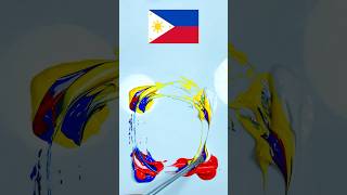 Philippines flag colours mixing shorts satisfying colorfulmixing relaxing satisfyingcolourmixing [upl. by Ahsiki]