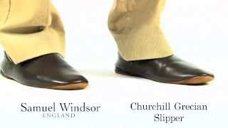 Churchill Grecian Wool Lined shoe in Brown from Samuel Windsor [upl. by Adnanref940]